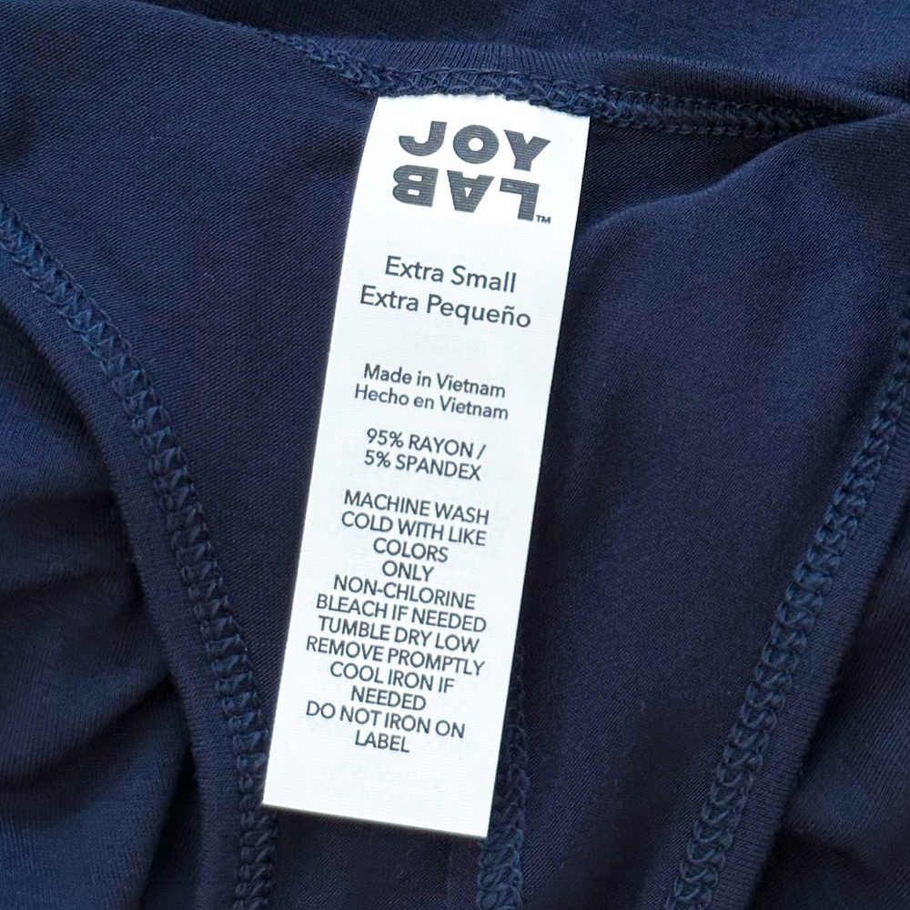 JoyLab Racerback Navy Blue Tank Top - Picture 6 of 6